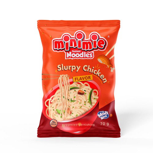 New packaging Design for Minimie Noodles Design réalisé par AnaHola