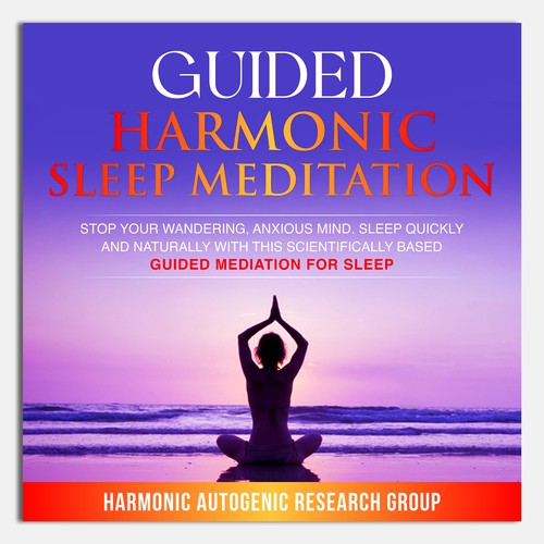 Design an abstract dark on dark sleep meditation book cover Design by Unboxing Studio