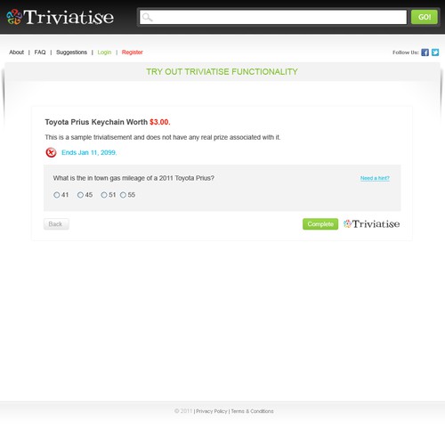 Create the next website design for Triviatise Design by Liviug