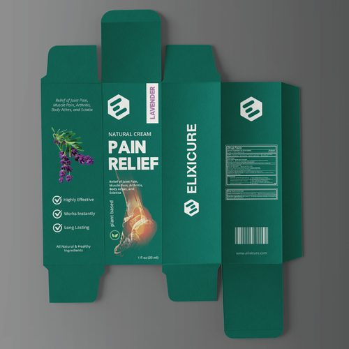 tiger!さんのPain Relief Cream Packagingデザイン