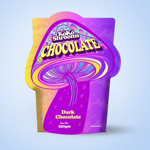 psychedelic mushroom shaped chocolate Design by Design Studio72