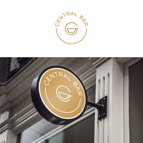 New minimalist logo for Central BAR (italian bar) Design by Anut Bigger