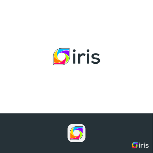 Logo for Iris, the decentralized alternative to social media giants Design by ndra.