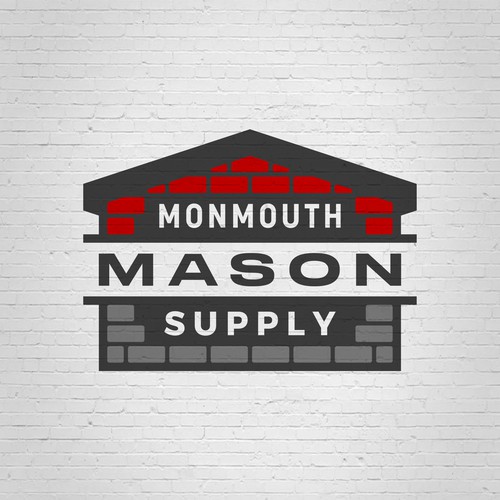 Designs Mason Supply Store Logo (Brick & Block Mason) Logo design