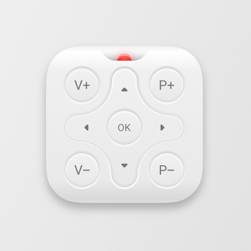 Remote control icon for iOS app Design by lks--