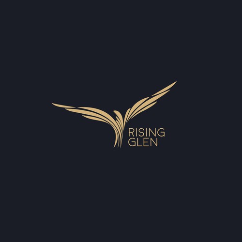 Rising Glen - bird rising from a valley logo - visionary artists welcome! Ontwerp door Maya_K