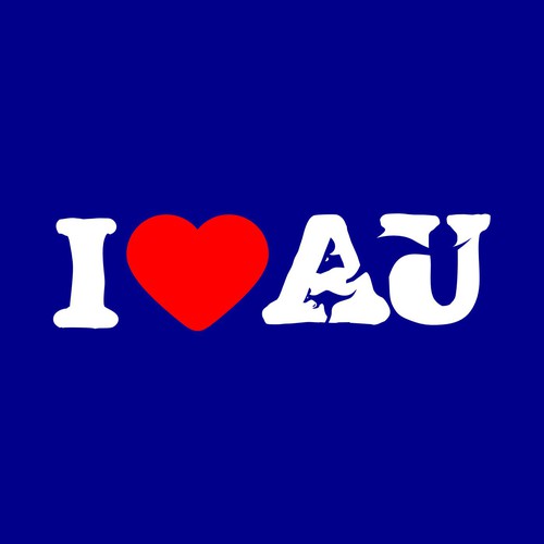 I Love Au Logo to appeal tourists and locals alike Design by AdiGun