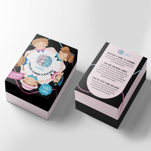 Design a box for language learning flashcards Design by SRGrafica