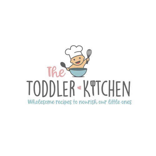 Fun logo for a food blog company focused on toddler and family nutrition and recipes. Design by meryofttheangels77