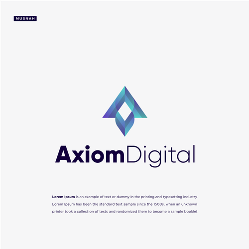 axiom digital logo design Design by musnah