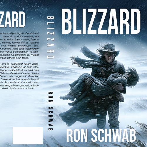 We need a dynamic book cover for our novel, "Blizzard"! Design by H-Izz Design