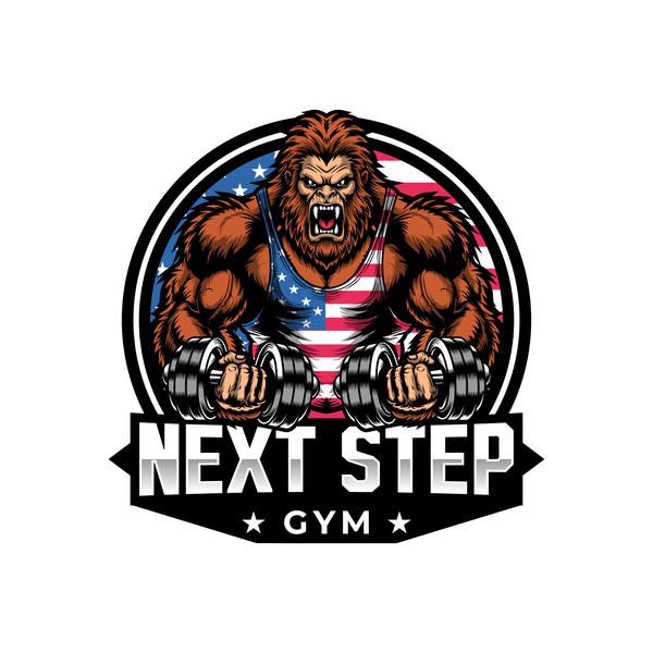 Bigfoot logo design fot gym 