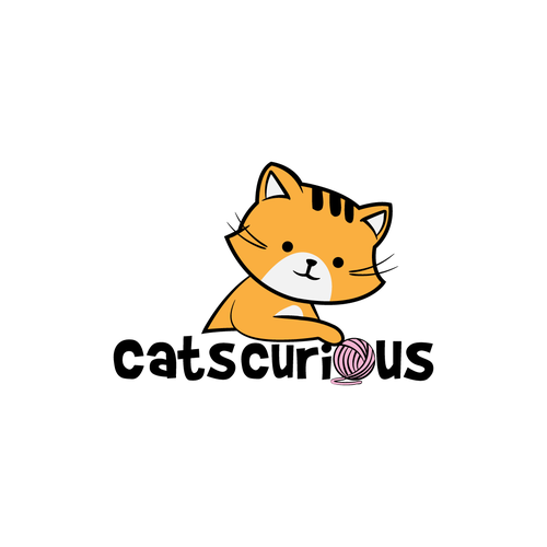 Logo design for "Cat Curious" cat blog and resource site Design by Wuiing!