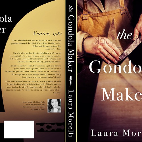 Book cover for The Gondola Maker: A novel set in 16th-century Venice Design by Llywellyn
