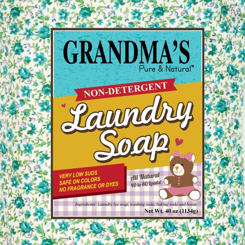 Design EyeCatching Label for GRANDMA'S Nondetergent Laundry Soap