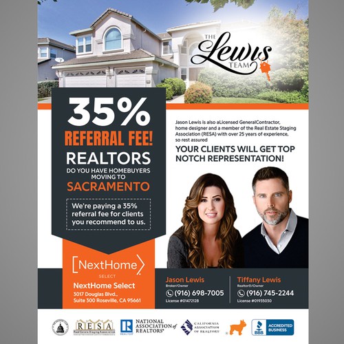 Create a captivating flyer for Real Estate Team Design by Dzhafir