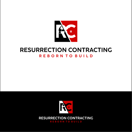 "Reborn To Build" construction company logo. Design by DoeL99