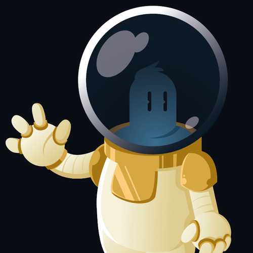 Astronaut Mascot Design for Moonshot Crypto Project Design by Israel Trejo