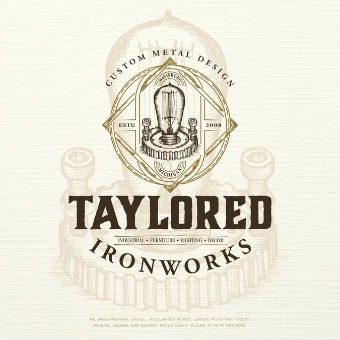 Vintage Industrial style desing needed for Taylored Ironworks | Logo ...