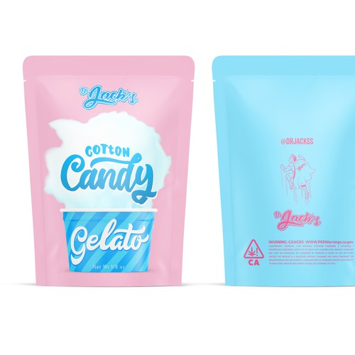Designs Cotton Candy gelato cannabis bag Product packaging contest