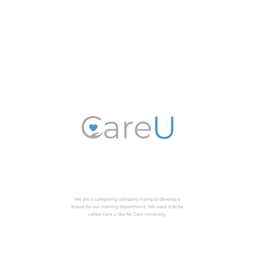Fun yet sophisticated logo for our new training program, Care U. Design by Rectovers