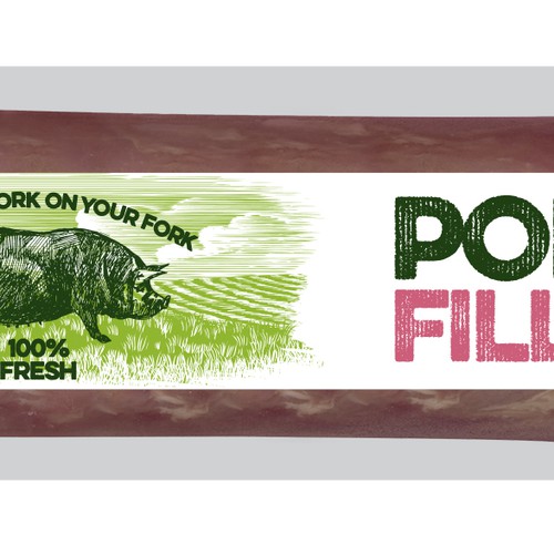 Create a striking top product label for a pork fillet product Design von Bracalone