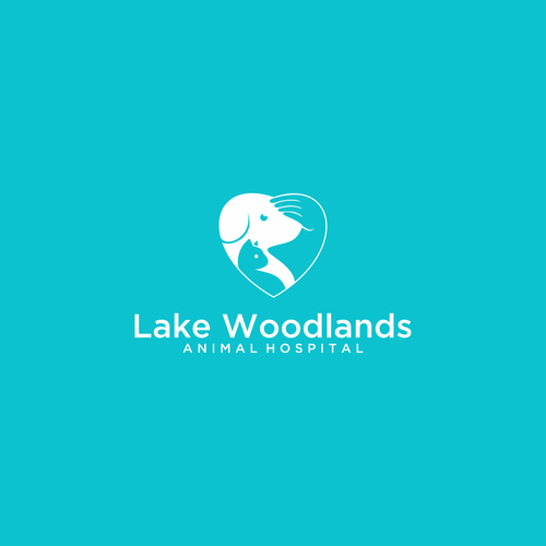 Veterinary logo design for a small animal hospital located next to a lake! Design by virsa ♥