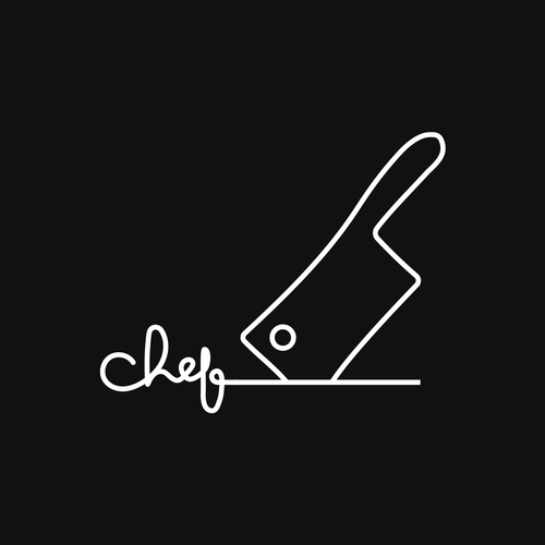"CHEF": Food & Cooking Social Media Logo Design by Ponteresandco