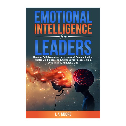 Need an Emotional Intelligence for leaders book cover. Design by anisha umělec