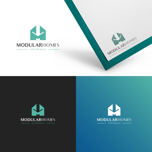 Logo for Modular Homes Company Design by Nella.