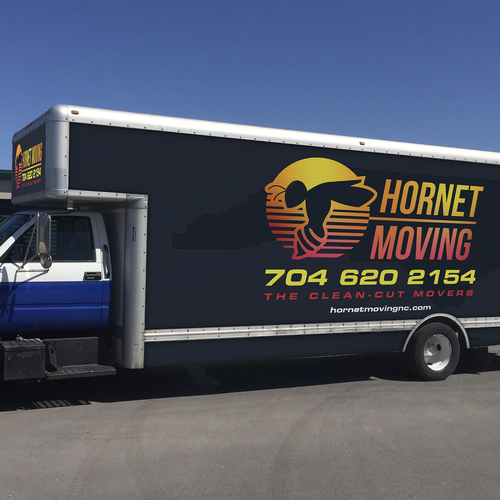 Hornet Moving truck Wrap Design by kikodesigns