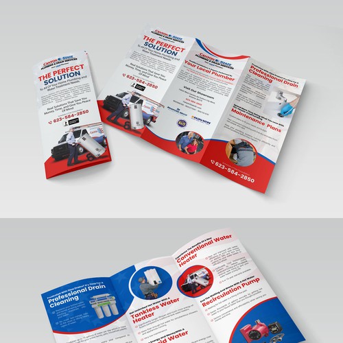 Trifold For Plumbing Company - Complete With Wireframe Design by creatsoul