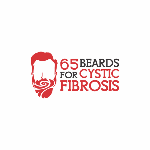 Create a logo incorporating beards and the number 65 for a fundraiser for cystic fibrosis Design by Abe²