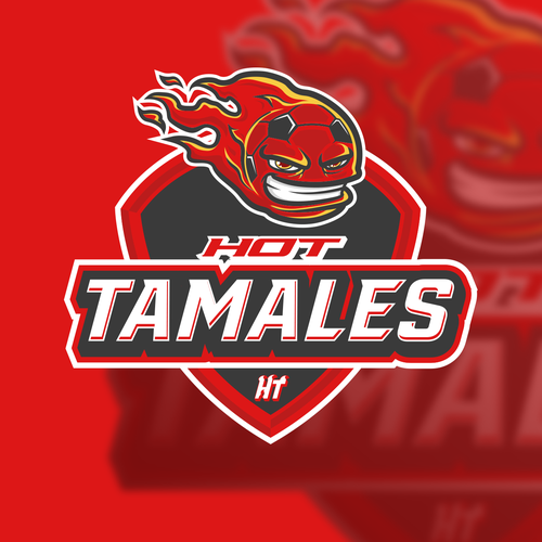 5-6 year olds need a soccer team logo! HOT TAMALES Ontwerp door emardesigns