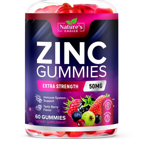 Design di Tasty Zinc Gummies design needed for Nature's Choice di TUNSAY