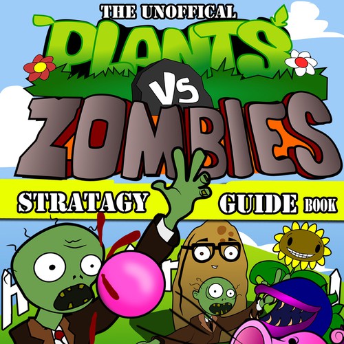 Kindle ebook Cover: Plants vs Zombies Strategy Guide Book Design by RetroSquid