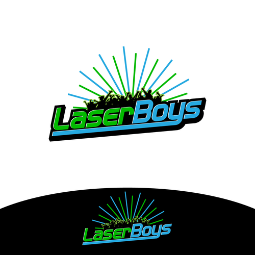 Upbeat logo design for laser-show hire/design company Design by Wuiing!