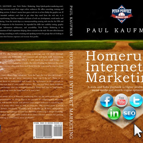 Create the cover for an Internet Marketing book - Baseball theme Réalisé par RJHAN