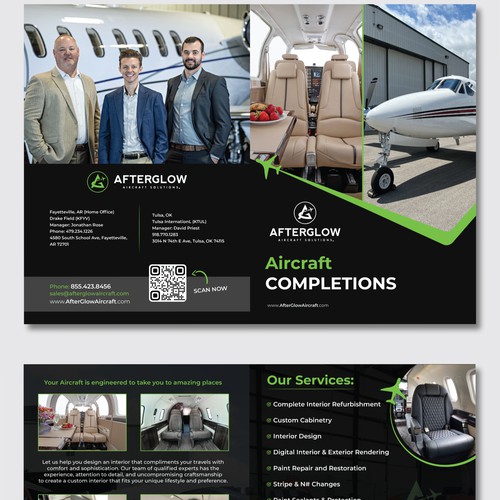 Striking Modern Brochure for Private Jet Owners Design by Elite Craters