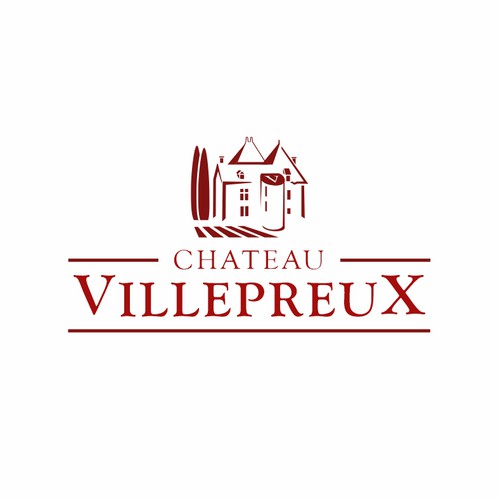 Modern new logo for French chateau and vineyard Design by Karen Faria