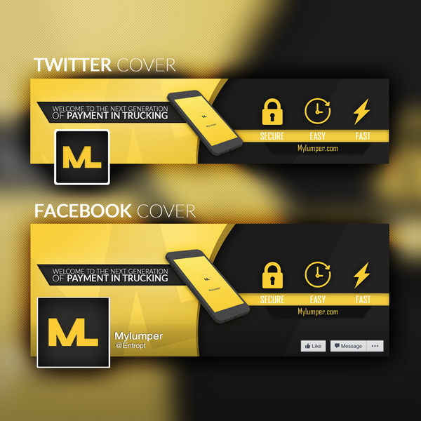 Design by EduarDesigns titled "Eye catching Twitter/Facebook Cover"