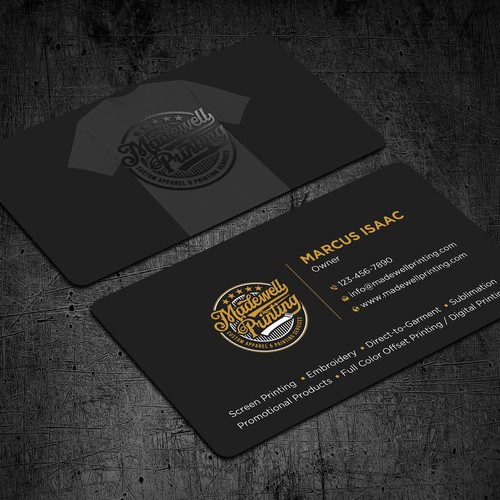 Business Card for a Custom Clothing/Product Business Design by Brandmaker artist