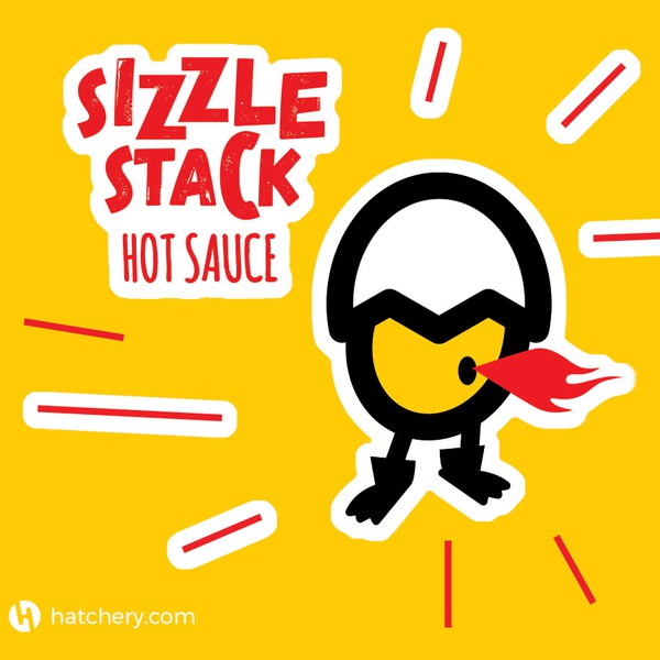 Bold label for hot sauce