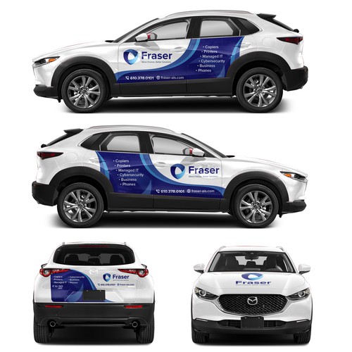 Impactful, high-tech but CLEAN car wrap design Design by Nadun Prabodana