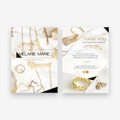 Design an Aesthetically Pleasing Jewelry Flyer/ Insert! Design by @rysmrn