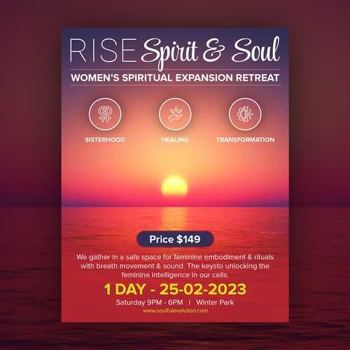 Spiritual Retreat Flyer Design by Kristycreations