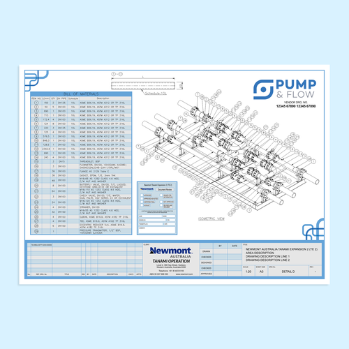 Title block for technical drawings Design by You ®