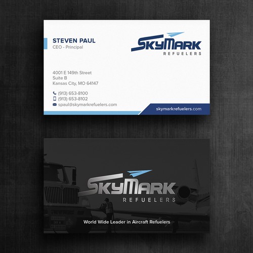 Need business card redesign for Aircraft Truck Fueling company Design by Felix SH
