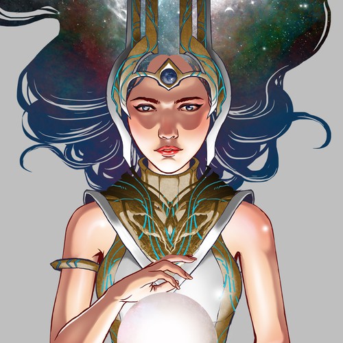 Illustrate a Sci-Fi girl, take over the universe! Design by Ladyego