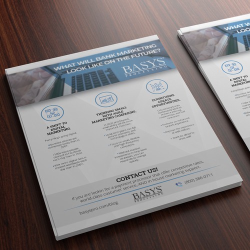 Flyer on the Future of Bank Marketing Design by ateiluj